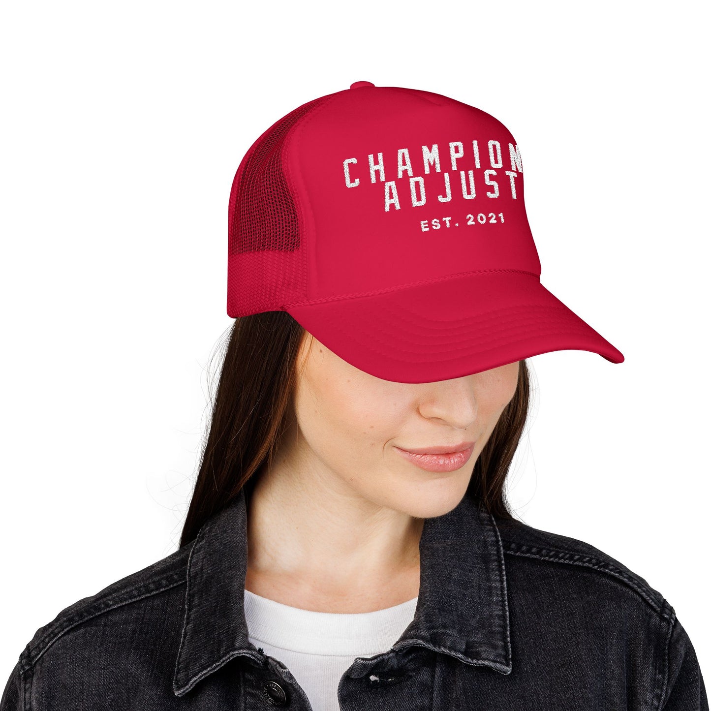 Champions Adjust Foam Trucker Hat (Red)