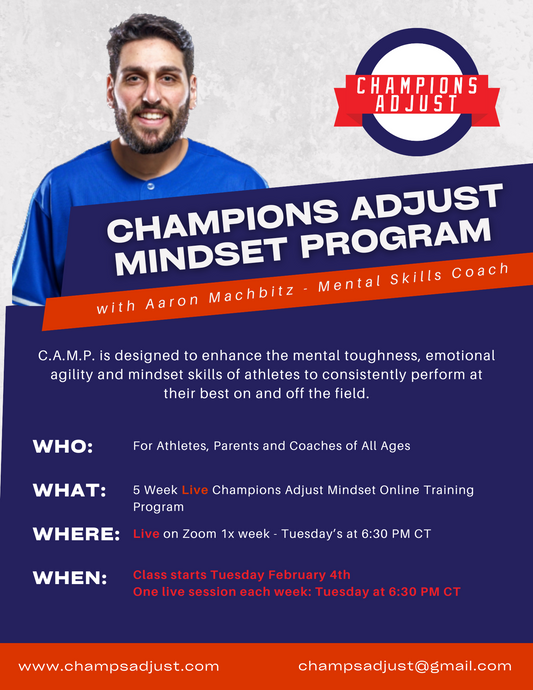 5 Week Live Champions Adjust Mindset Online Training Class 4